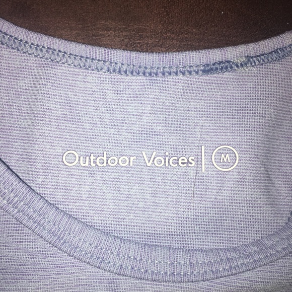 Outdoor Voices Athena High Neck Crop Top Sports Bra Lilac Medium. - Picture 5 of 13
